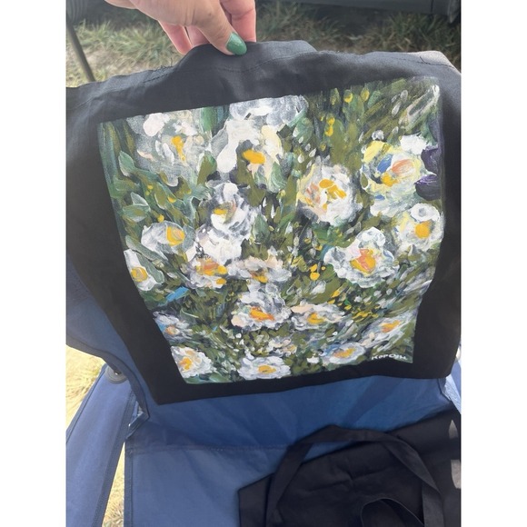 Tote Bag For Shopping Hand Painted floral design - Picture 8 of 11